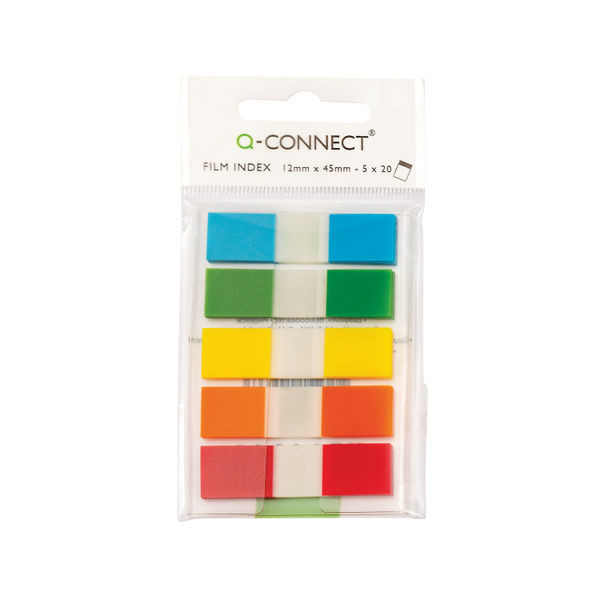 Q-Connect Page Markers 1/2 Inch Assorted (100 Pack)