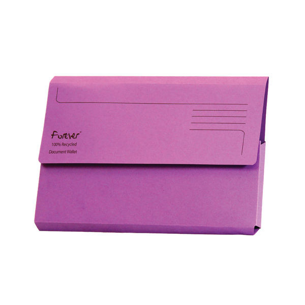 Exacompta Forever Document Wallet Manilla Foolscap Bright Purple (Pack of 25) 211/5005