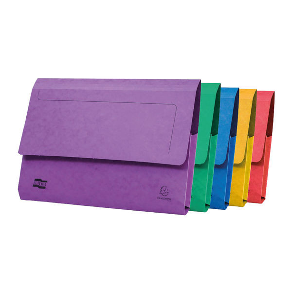 Exacompta Europa Pocket Wallet Foolscap Assorted A (Pack of 25) 4790