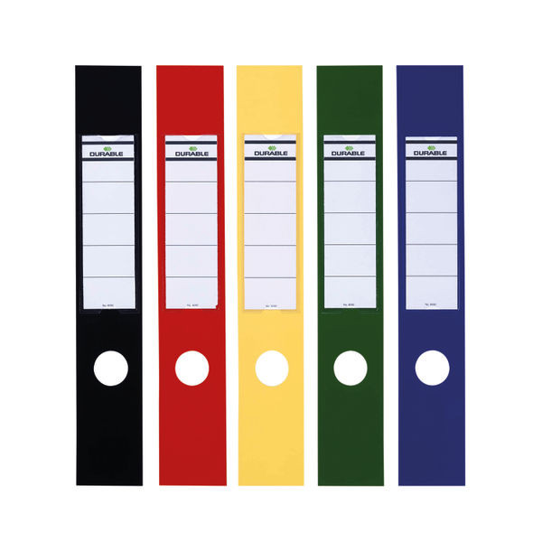 Durable ORDOFIX Self Adhesive Spine Label 60x390mm Assorted (Pack of 10) 8090/00 Durable ORDOFIX Self Adhesive Spine Label 60x390mm Assorted (Pack of 10) 8090/00