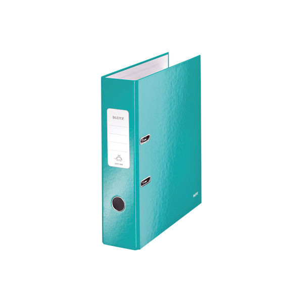 Leitz Wow 180 Lever Arch File 80mm A4 Ice Blue (Pack of 10) 10050051 Leitz Wow 180 Lever Arch File 80mm A4 Ice Blue (Pack of 10) 10050051