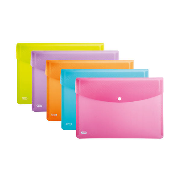 Elba Snap Wallet A4 Assorted (5 Pack) 100201306 Elba Snap Wallet A4 Assorted (5 Pack) 100201306