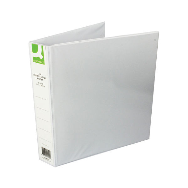 Q-Connect Presentation 40mm 4D Ring Binder A4 White (Pack of 6)