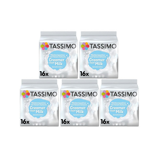 Tassimo Milk Creamer 344g 16 Pods Pack x5 (Pack of 80) 4031522