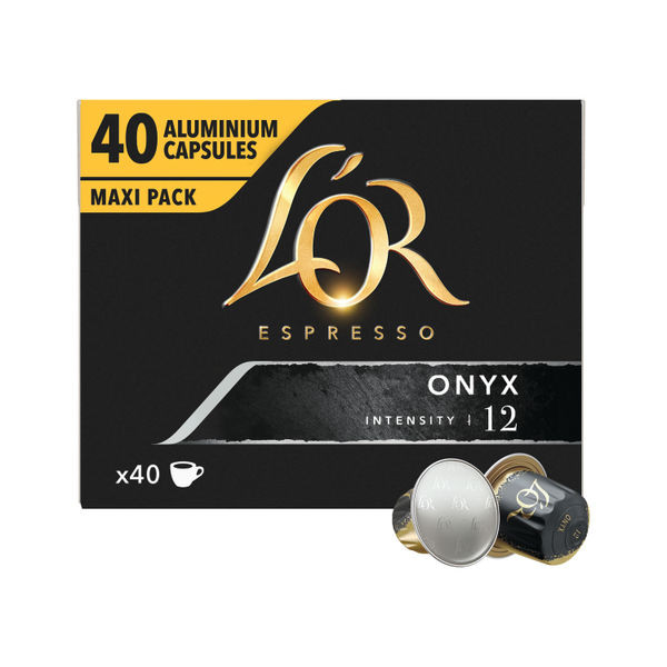 L Or Onyx Espresso Coffee Capsules (Pack of 40) 4060137