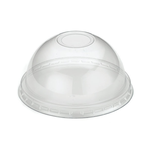 Go-Pak Domed Lid with Hole Recyclable PET 9oz/80mm Clear (Pack of 1000) R11012