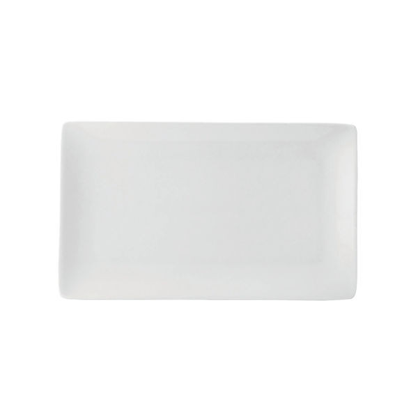 Pure White Rectangular Plate 11x6.25in/28x16cm (Pack of 6) E10004-B06018