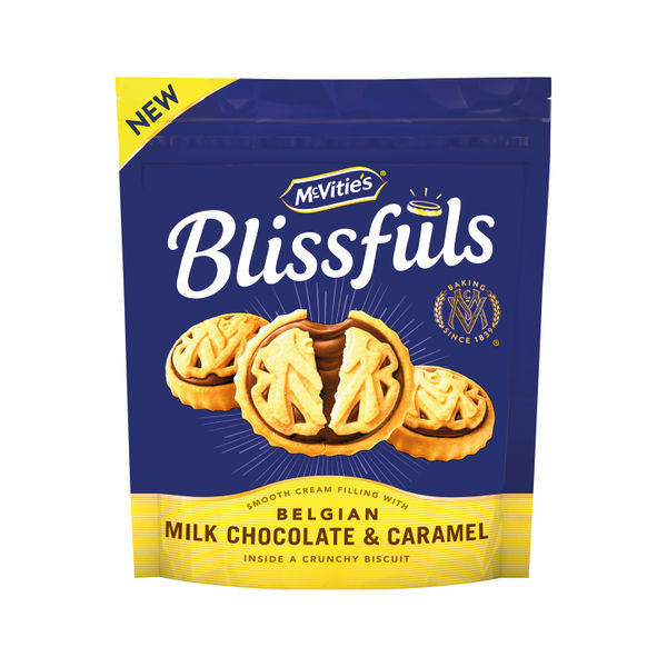 McVities Blissfuls Milk Chocolate and Caramel Biscuits 172g 44825 McVities Blissfuls Milk Chocolate and Caramel Biscuits 172g 44825