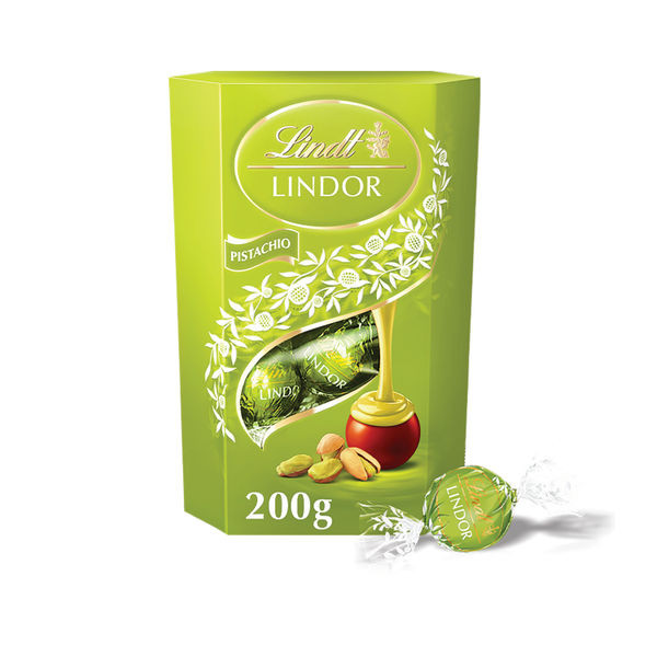Lindt Lindor Truffles Pistachio Milk Chocolate 200g FOLIN029 Lindt Lindor Truffles Pistachio Milk Chocolate 200g FOLIN029