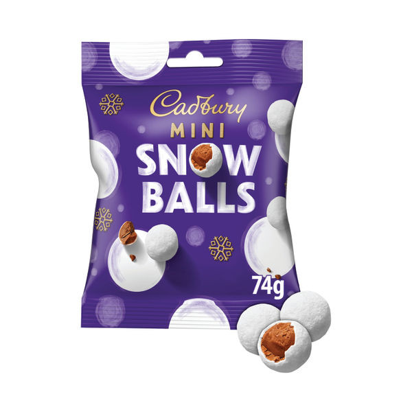 Cadbury Mini Snowball Chocolates Bag 80 Grams Cadbury Mini Snowball Chocolates Bag 80 Grams