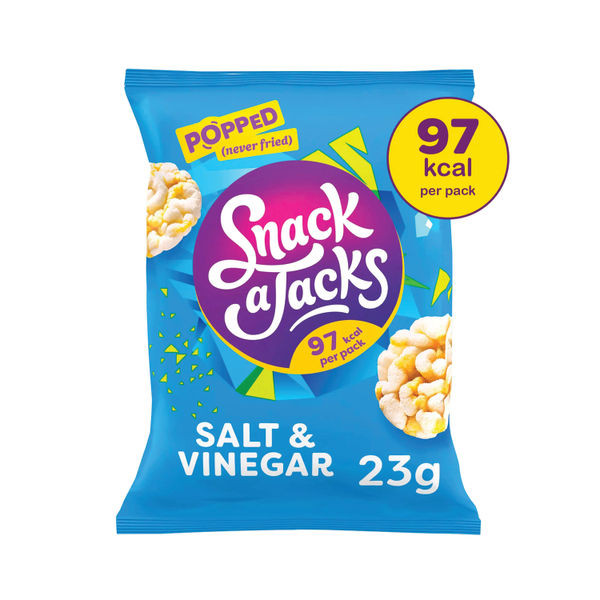 Snack a Jacks Salt and Vinegar Rice Cakes 23g (Pack of 24) 11178 Snack a Jacks Salt and Vinegar Rice Cakes 23g (Pack of 24) 11178