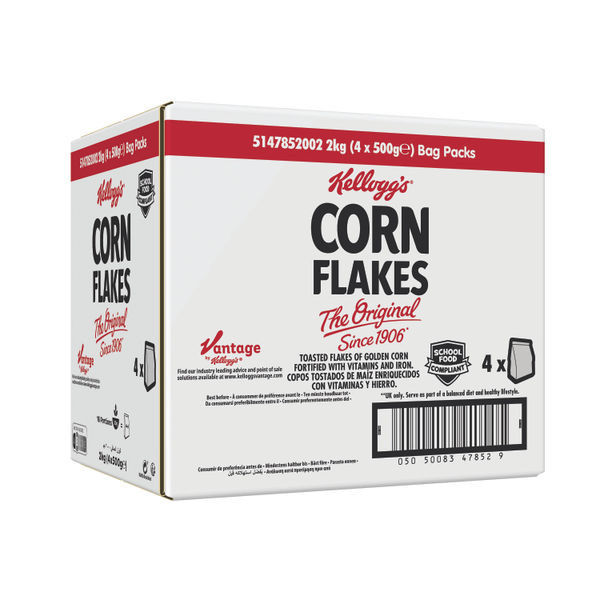 Kelloggs Cornflakes Bag 500g (Pack of 4) 5147852000