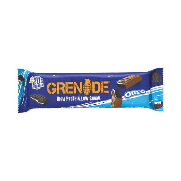 Grenade High Protein Bar Low Sugar Oreo (Pack of 12) C007177 Grenade High Protein Bar Low Sugar Oreo (Pack of 12) C007177