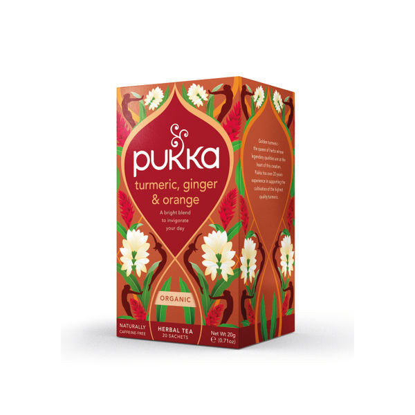 Pukka Turmeric Ginger Orange Tea Bags Organic (Pack of 20) 45060519140751