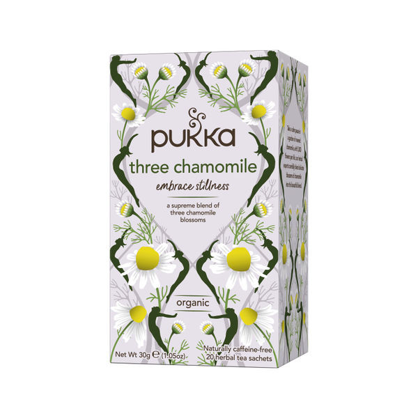 Pukka Three Chamomile Organic Herbal Tea Bags (Pack of 20) 05060229012579