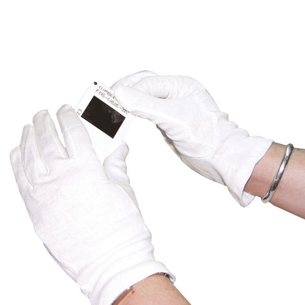 White Large Knitted Cotton Gloves (10 Pack) GI/NCME
