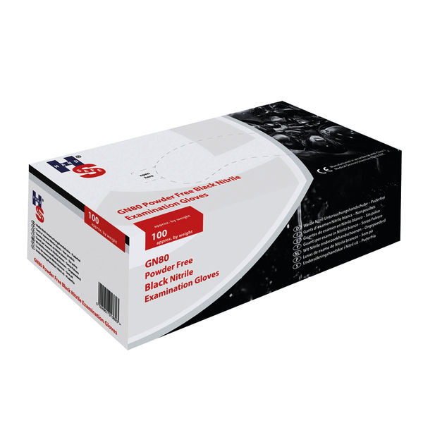 Handsafe Speciality Nitrile Gloves Medium Black (Pack of 100) GL897 - M