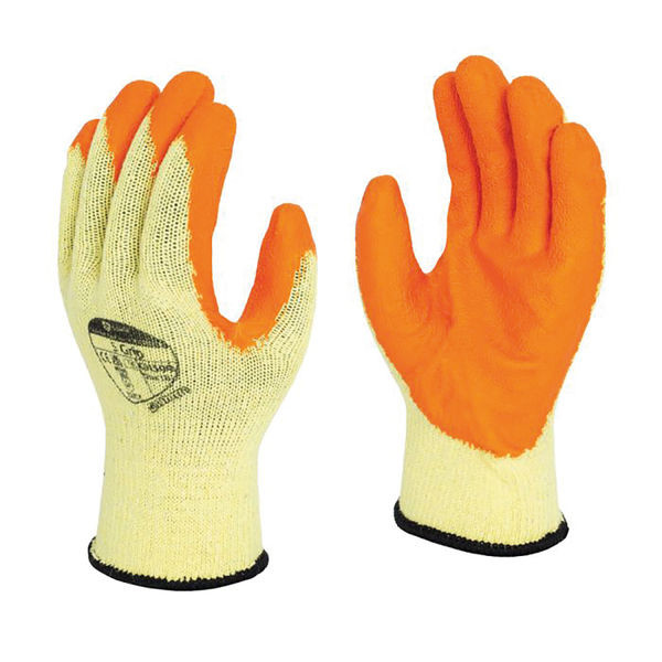 Shield S Grip Crinkle Latex Palm Coated Glove Orange Size 9 (Pack of 12) GH300/315/9