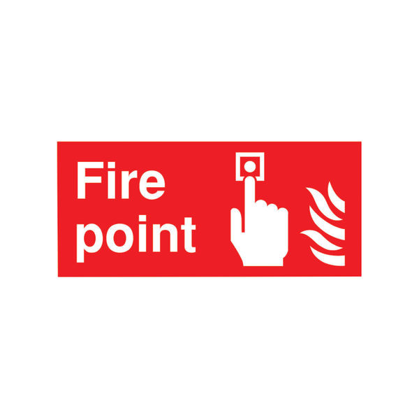 Safety Sign Fire Point 100x200mm Self-Adhesive FR07903S Safety Sign Fire Point 100x200mm Self-Adhesive FR07903S