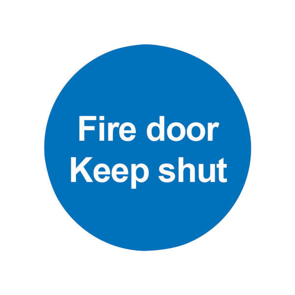 Safety Sign Fire Door Keep Shut 100x100mm PVC FR07002R Safety Sign Fire Door Keep Shut 100x100mm PVC FR07002R