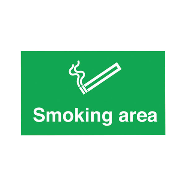 Safety Sign Smoking Area 300x500mm PVC MA04729R Safety Sign Smoking Area 300x500mm PVC MA04729R