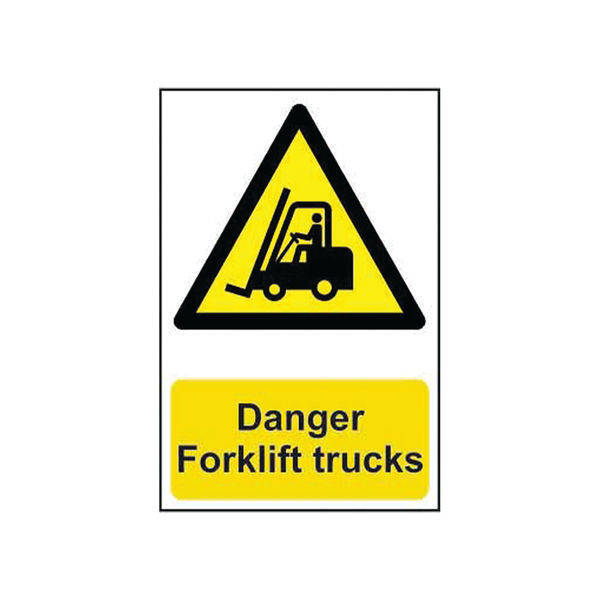 Spectrum Safety Sign Danger Forklift Trucks PVC 200x300mm 954 Spectrum Safety Sign Danger Forklift Trucks PVC 200x300mm 954