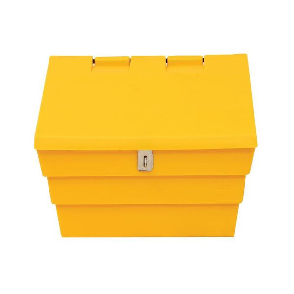 Mini Salt and Grit Bin with Locking Lid Yellow 50L 389111