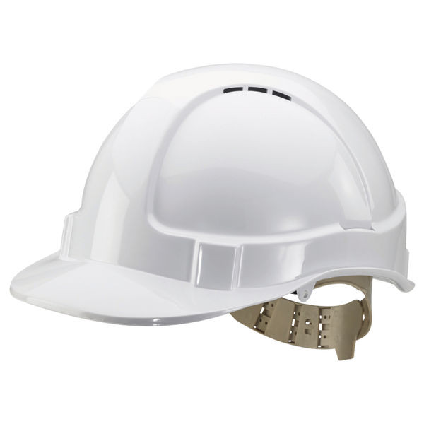 Beeswift Comfort Vented Safety Helmet ABS Shell White BBVSHW