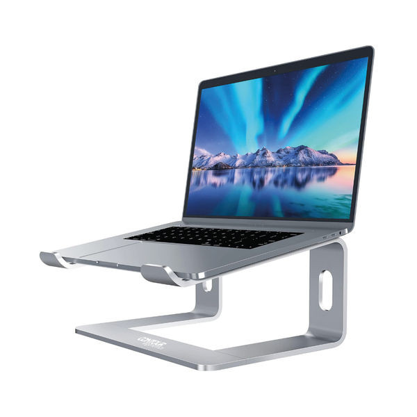 Contour Ergonomics Riser Style Laptop Stand For Laptops Up To 17 Inches Silver CE10137