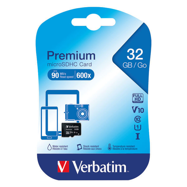 Verbatim MicroSDHC Class 10 32GB Memory Card 44013