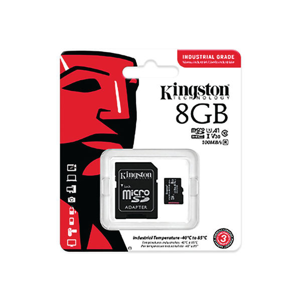 Kingston Industrial MicroSD Memory Card 16GB SD Adapter SDCIT2/16GB