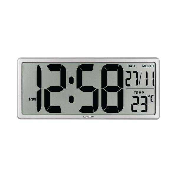 Acctim Date Keeper Jumbo LCD Wall/Desk Clock with Autoset 22357 Acctim Date Keeper Jumbo LCD Wall/Desk Clock with Autoset 22357