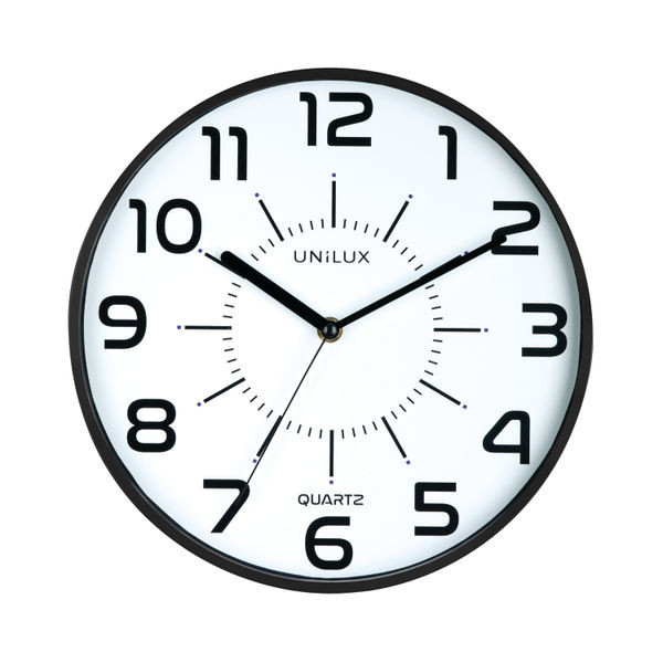 Unilux Pop Battery Clock Black 400094281 Unilux Pop Battery Clock Black 400094281