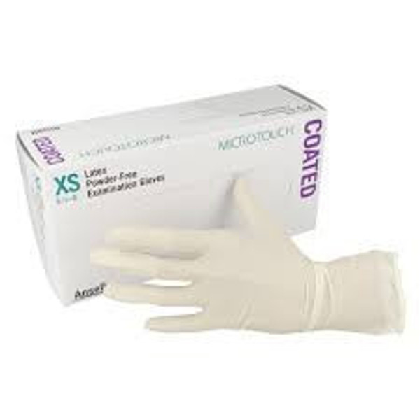 Micro–Touch® Coated Latex Examination Gloves White (Large) (Pack of 100) Micro–Touch® Coated Latex Examination Gloves White (Large) (Pack of 100)