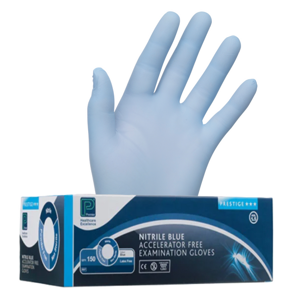 Accelerator–Free Nitrile Examination Gloves Blue (Medium) (Pack of 150)