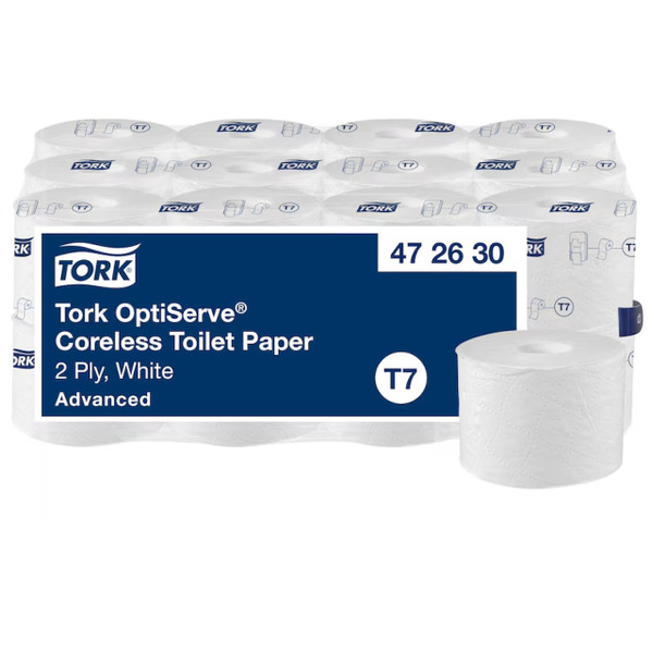 Tork® OptiServe® Coreless Toilet Paper Rolls T7 (Pack of 24)