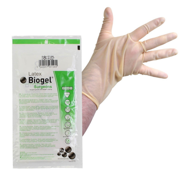 BiogelĀ® Surgeons Sterile Latex Surgical Gloves (8.0) (Pack of 50) BiogelĀ® Surgeons Sterile Latex Surgical Gloves (8.0) (Pack of 50)