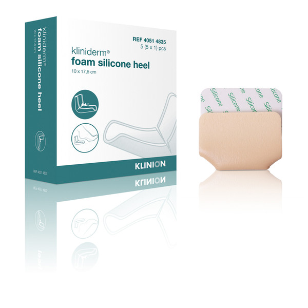 Klinion® Kliniderm® Foam Silicone Heel Dressings (10 x 17.5 cm) (Pack of 5)