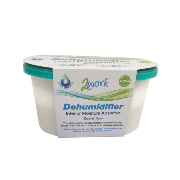 2Work Scent Free Moisture Absorber Dehumidifier 180g 2W10174