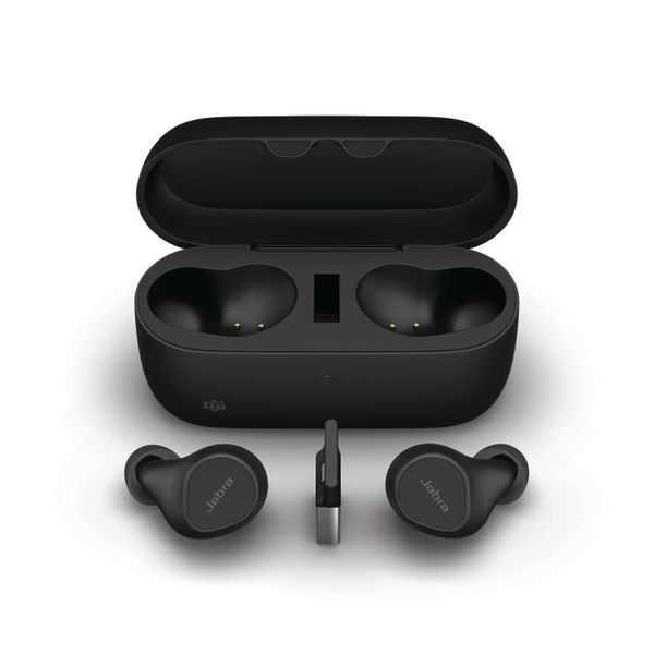 Jabra Evolve2 Wireless Bluetooth Ear Buds USB-A MS with Wireless Charging Pad 20797-999-989