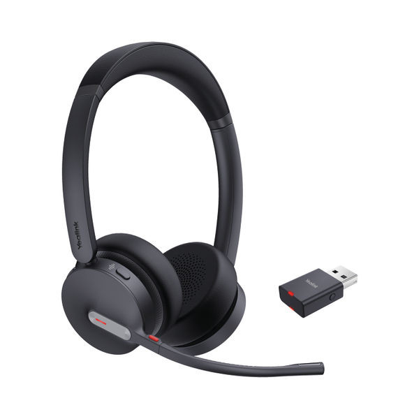 Yealink WH64 Hybrid Dual Wireless On-ear Headset USB-C USB-A Certified Microsoft Teams 1208685
