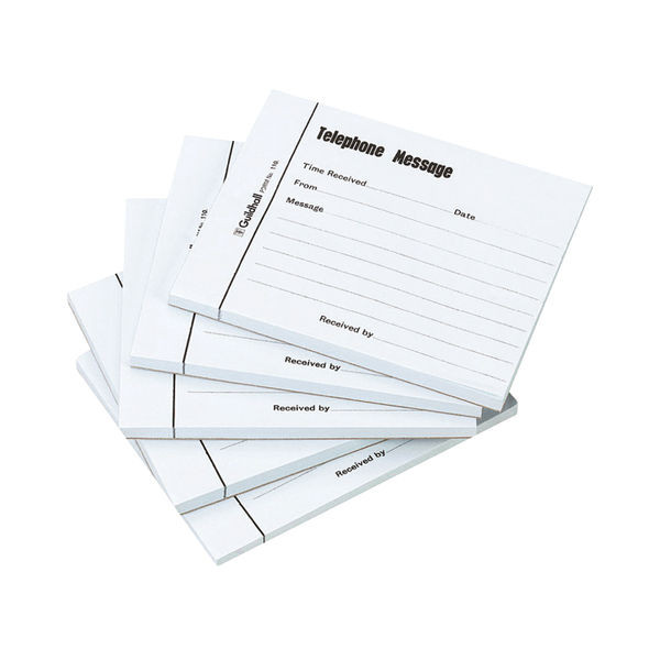 Exacompta Guildhall Telephone Message Pad 100 Sheet 127x102mm Blue (Pack of 5) 1571