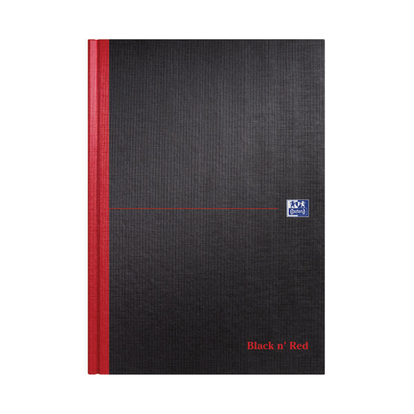 Black n' Red Casebound Smart Ruled Hardback Notebook A4 100080428