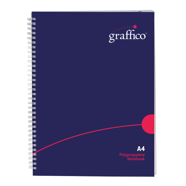 Graffico by 5 Star Polypropylene Wirebound Notebook 140pg A4 EN08818