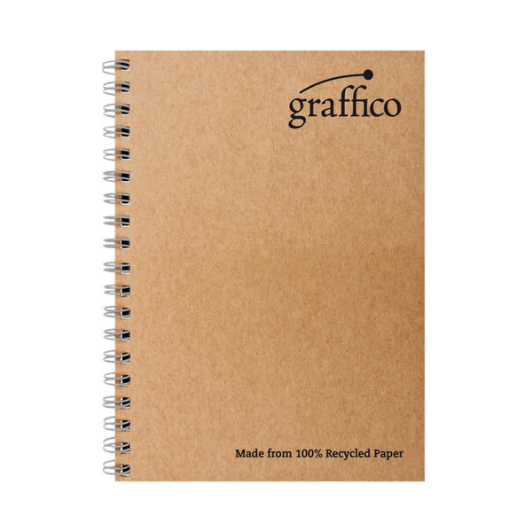 Graffico by 5 Star Recycled Wirebound Notebook 160p A4 (Pack of 10) EN07340