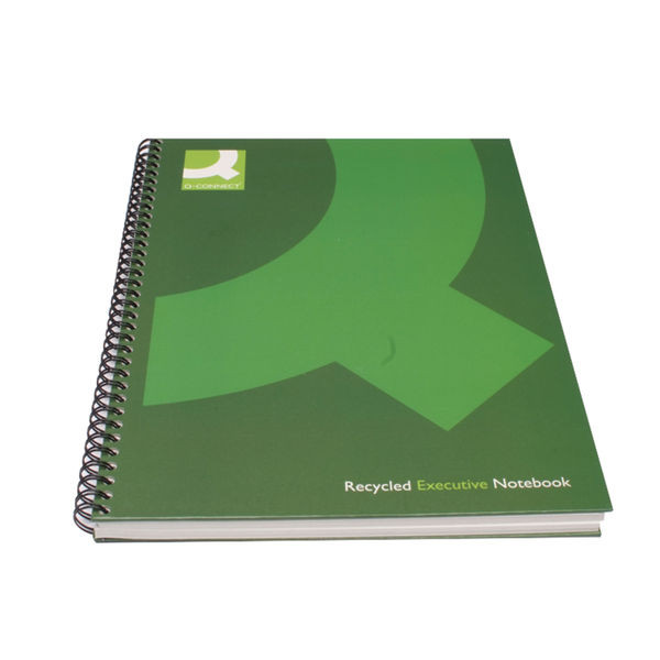 Q-Connect Recycled Wirebound Notebook A5 Green (Pack of 3)
