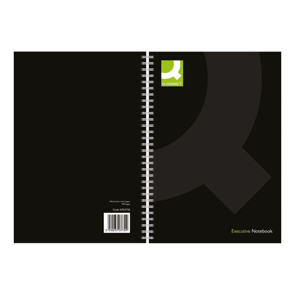 Q-Connect Polypropylene Wirebound Book A5 Black (Pack of 3)