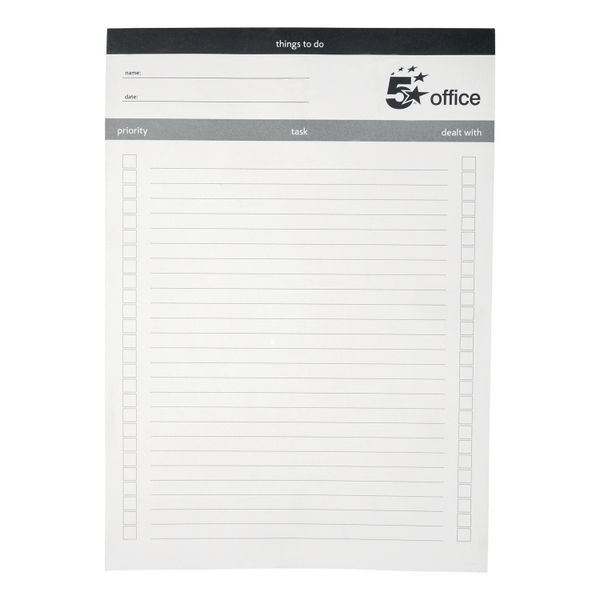 5 Star Office Things To Do Today Pad A4  50pp