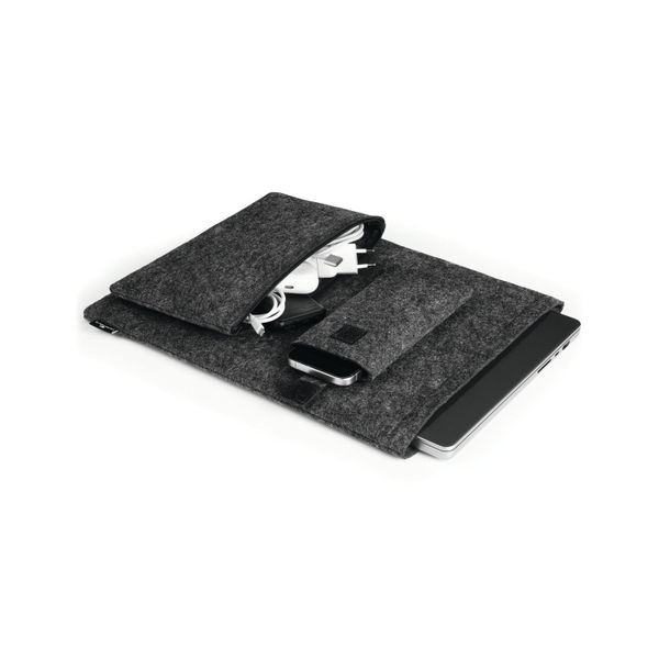 Durable Recycled Felt Protective Laptop Sleeve 16.4 Inch with Accessory Bag + Mobile Sleeve 507158