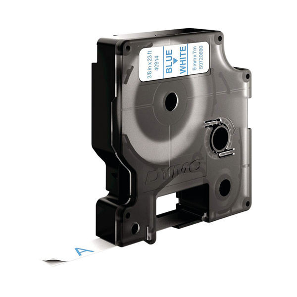 Dymo 40914 D1 LabelMaker Tape 9mm x 7m Blue on White S0720690